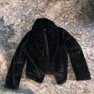 Black Wild Fable Furry Coat